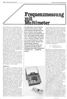  Frequenzmessung mit Multimeter (f/U-Wandler 4151, 10 Hz-10 kHz) 