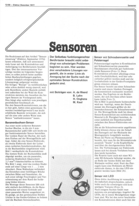  Sensoren (f&uuml;r Ber&uuml;hrungstaster) 