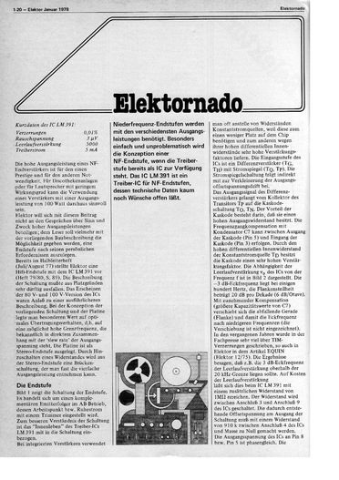  Elektornado (NF-Endstufe mit LM391, 2N3055, 2x50W) 