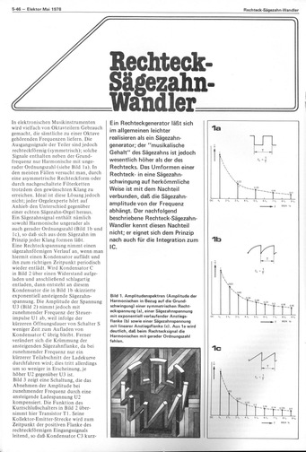  Rechteck-S&auml;gezahn-Wandler (konstante Amplitude von 60 Hz-10 kHz) 