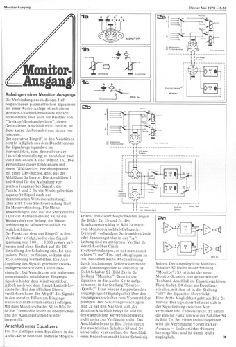  Monitor-Ausgang (f&uuml;r parametrischen Equalizer) 