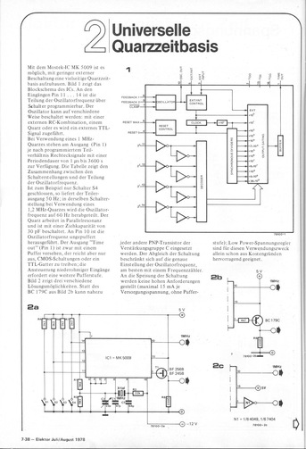  Quarz-Zeitbasis (MK5009) 