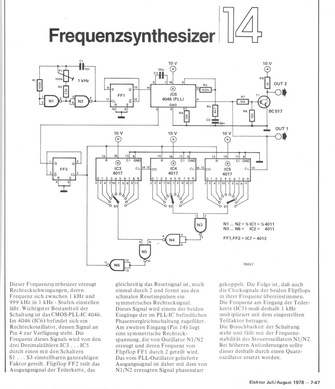  Frequenz-Synthesizer (1-999 kHz 4046) 