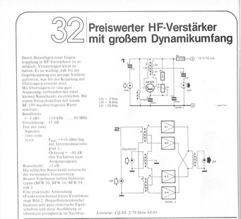  HF-Verst&auml;rker preiswert (110 kHz-40 MHz) 