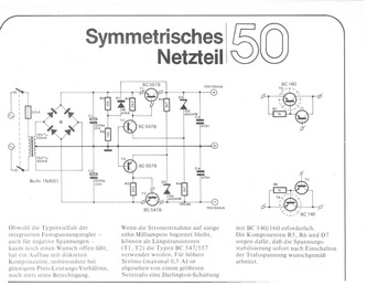  Symmetrisches Netzteil (ohne Regler IC) 