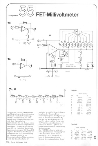  FET-Millivolt-Meter (Analog LF356) 