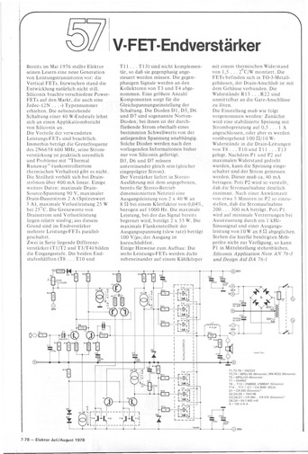  V-FET-Verst&auml;rker (40 W) 