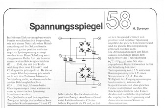  Symmetrische Spannungsversorgung (aus einfacher Wechselspannung) 