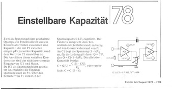  Einstellbare Kapazit&auml;t (mit OpAmps) 