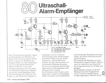  Ultraschall-Alarm-Empf&auml;nger 