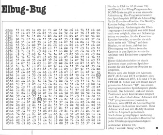  Elbug-Bug (Korrektur zum Monitorprogramm f&uuml;r SC/MP) 