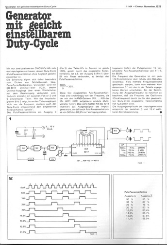  Generator mit geeicht einstellbarem Duty-Cycle (7Hz-200kHz-Pulsgenerator, Tastverh&auml;ltnis einstellbar, 4011,4017) 