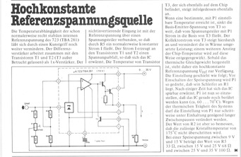  Hochkonstante Referenzspannungsquelle (mit TBA281 oder uA723) 