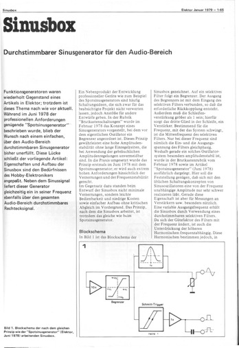  Sinusbox (Durchstimmbarer Sinusgenerator 20Hz-25kHz, TL084) 