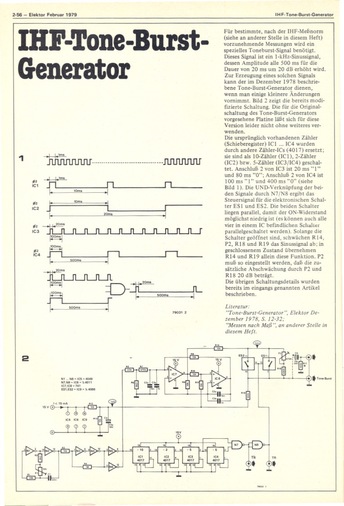  IHF-Tone-Burst-Generator (Modifikation aus Heft 12/78) 