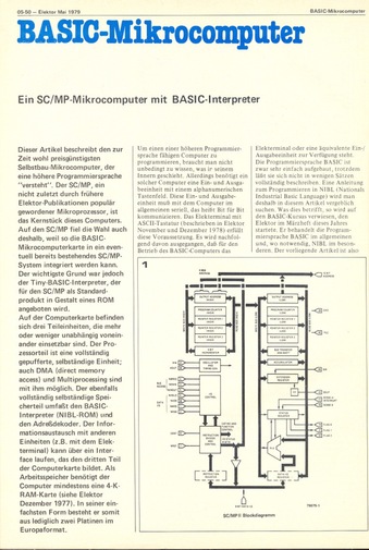  BASIC-Mikrocomputer (SC/MP-Mikrocomputer mit BASIC-Interpreter, INS8060 mit Platine) 