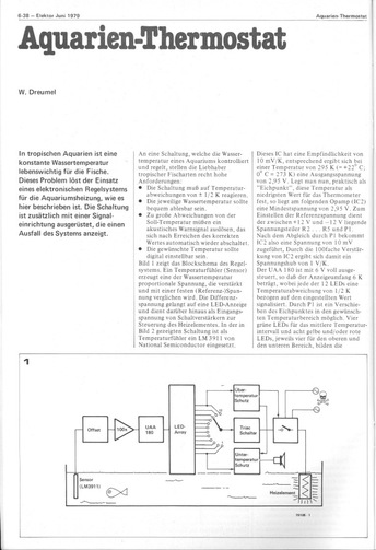  Aquarien-Thermostat (LM3911, 741, UAA180 LED-Balkenanzeige) 