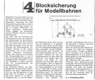  Blocksicherung Modelleisenbahn 