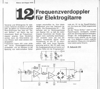  Frequenzverdoppler f&uuml;r Gitarre 