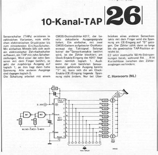  Sensor-Taster (10 Kanal 4017) 