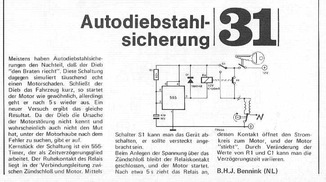  Diebstahlsicherung f&uuml;rs Auto  (Motorabschaltung) 