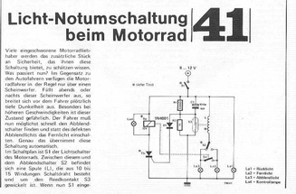  Licht-Umschalter f&uuml;rs Motorrad 