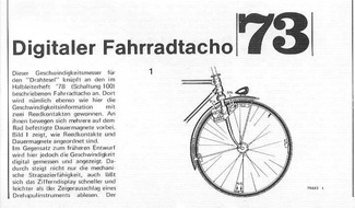  Digitaler Fahrrad-Tacho (Reed Kontakte) 