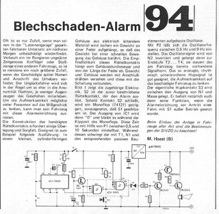  Blechschaden-Alarm (Auto R&uuml;ttelkontakt) 