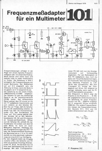  Frequenz-Adapter f&uuml;r Multimeter (40-2000 Hz) 
