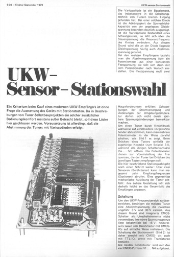  UKW-Sensor-Stationswahl (Sensorschalter, 74LS192, 7447, 74141, 7-Segment-Anzeige) 