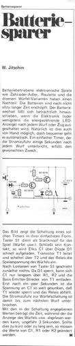  Batteriesparer (LED-Anzeige abschalten) 