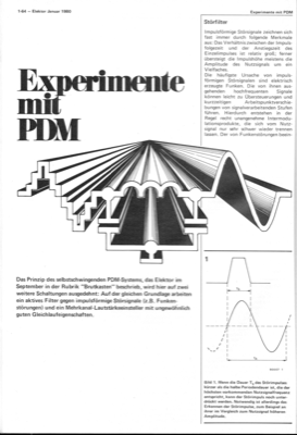 Experimente mit PDM (Störimpulse unterdrücken, Audio, TL084, CA3080)