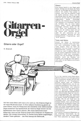 Gitarren-Orgel (mit Tasteninstrument Gitarre nachbilden)