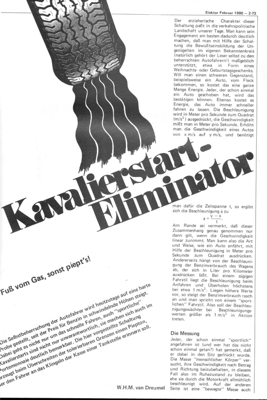 Kavalierstart-Eliminator (Auto-Beschleunigung begrenzen, Pendel, Warnton, 555)