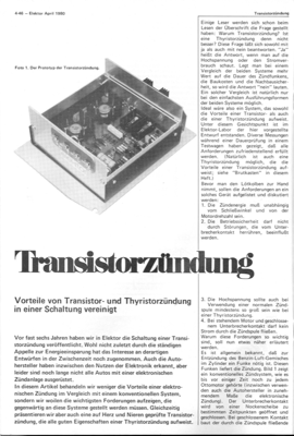 Transistorzündung (mit BU208A, Auto)