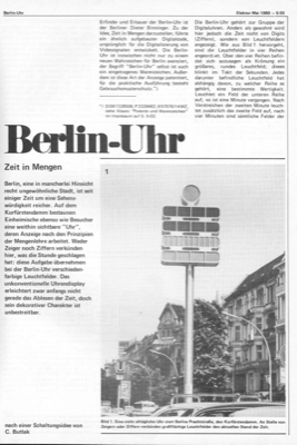 Berlin-Uhr (Zeitanzeige über Leuchtfelder)