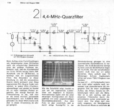 4,4-MHz-Quarzfilter (PAL Quarz)