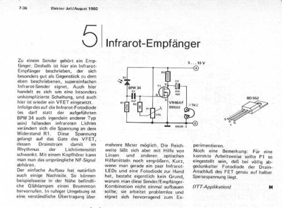 Infrarot-Empfänger (V-FET)