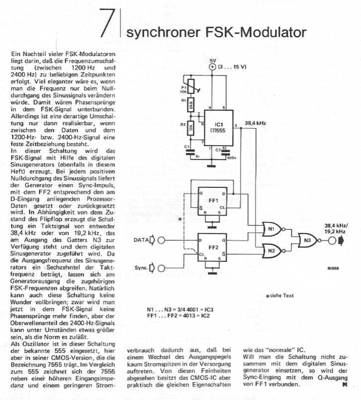 Synchroner FSK-Modulator (555 Kansas City)