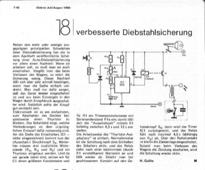 Verbesserte Diebstahlsicherung (Auto)