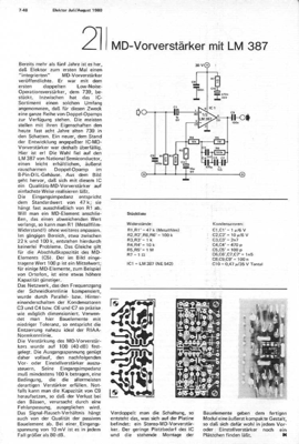 MD-Vorverstärker mit LM387