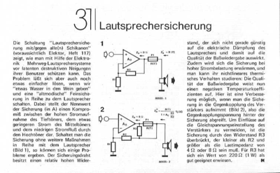 Lautsprecher-Sicherung