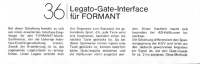 Legato-Gate-Interface für FORMANT