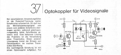 Optokoppler für Videosignale (6N136)