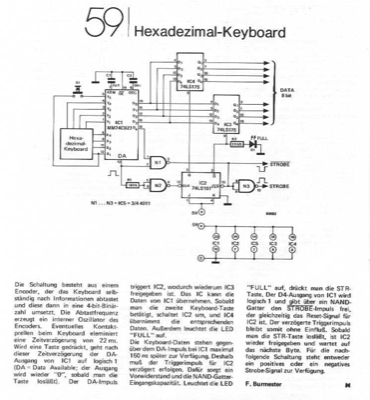 Hexadezimal-Keyboard (Encoder MM74C923)