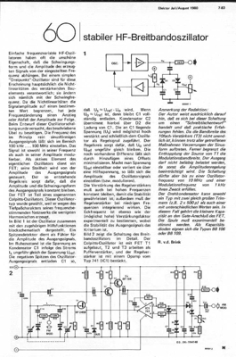 Stabiler HF-Breitband-Oszillator (100kHz-100MHz)