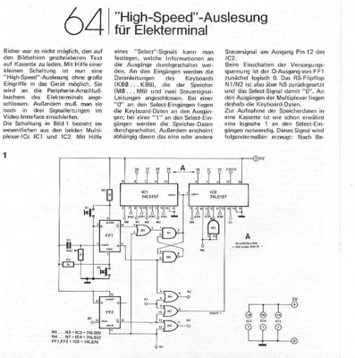 'High-Speed'-Auslesung für Elekterminal