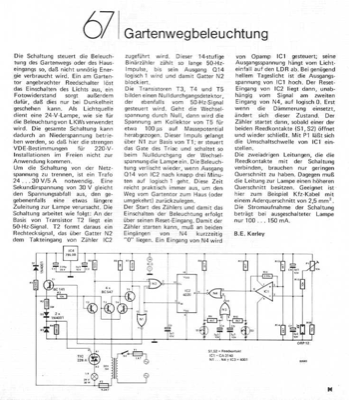 Gartenwegbeleuchtung (Reedkontakt)