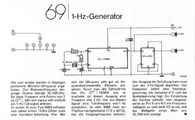 1-Hz-Generator (Uhrenquarz)