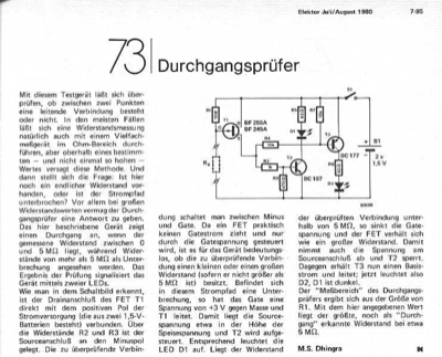 Durchgangsprüfer (FET)